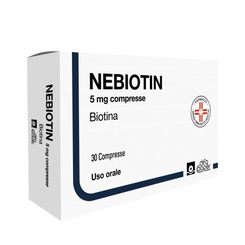 Nebiotin 5 mg a base di Biotina 30 Compresse
