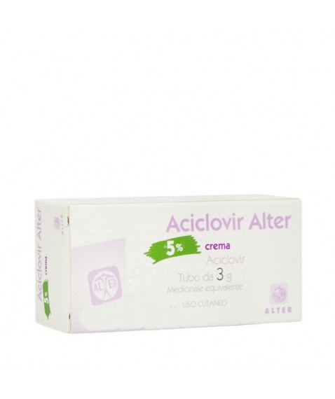 Aciclovir Alter 5% Crema 3G - Trattamento Herpes Simplex
