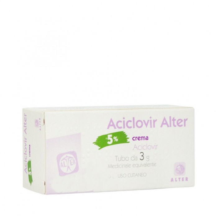 Aciclovir Alter 5% Crema 3G - Trattamento Herpes Simplex