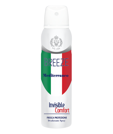 BREEZE Mediterraneo Deodorante Spray 0% Sali di Alluminio 150ml