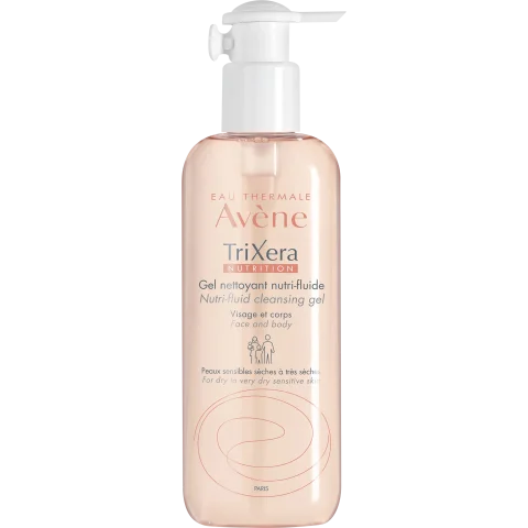 Avène TriXera Nutrition Detergente Viso e Corpo 400 ml - Gel schiumogeno pelli sensibili secche e molto secche