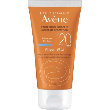 Avène Eau Thermale Emulsione SPF 20+ 50 ml Protezione solare media viso per Pelle da Normale a Mista