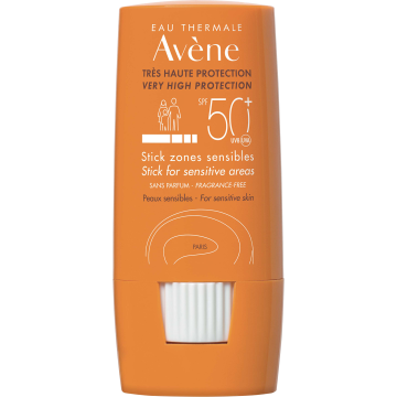 Avène Eau Thermale Solare SPF 50+ Stick Zone Sensibili Protezione Molto Alta 8g
