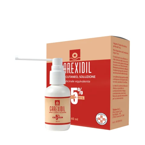 Carexidil soluzione cutanea 60ml 5% Trattamento per la caduta dei capelli