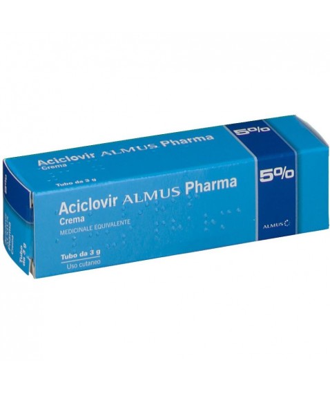 Aciclovir Almus 5% Crema 3G - Trattamento Herpes Simplex