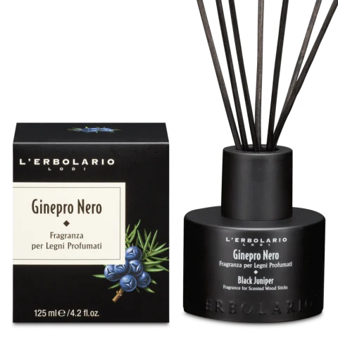 L'Erbolario Fragranza per Legni Profumati con Bastoncini Ginepro Nero 125ml