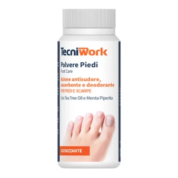 Tecniwork Polvere piedi igienizzante, deodorante, assorbente e rinfrescante 75 g