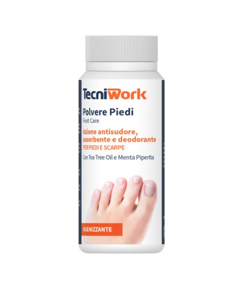 Tecniwork Polvere piedi igienizzante, deodorante, assorbente e rinfrescante 75 g