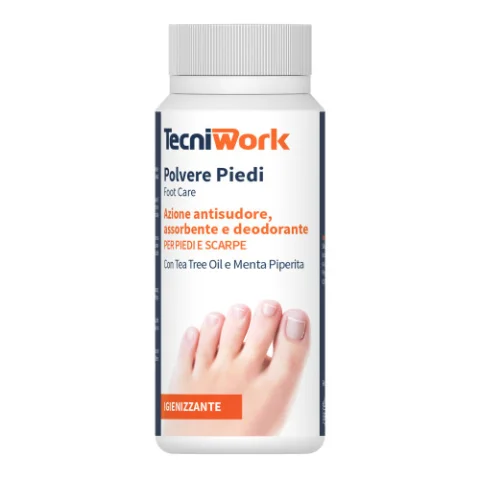 Tecniwork Polvere piedi igienizzante, deodorante, assorbente e rinfrescante 75 g