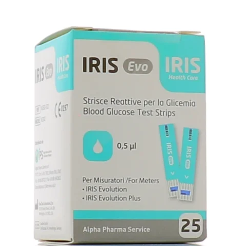 IRIS EVO STRISCE GLICEMIA 25PZ IRIS EVO STRISCE GLICEMIA 25PZ