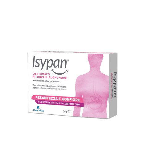 Isypan Pesantezza e Gonfiore 20 Compresse Masticabili Isypan Pesantezza e Gonfiore 20 Compresse Masticabili
