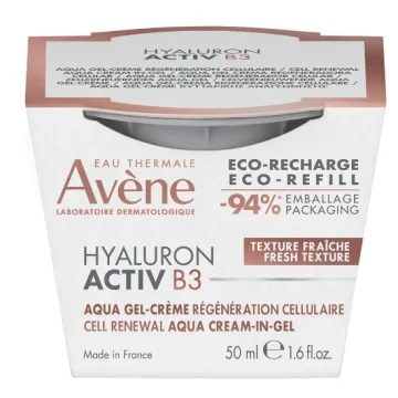 Avene Hyaluron Activ B3 Aqua Gel-Crema Rigenerazione Cellulare formula ricarica 50ml