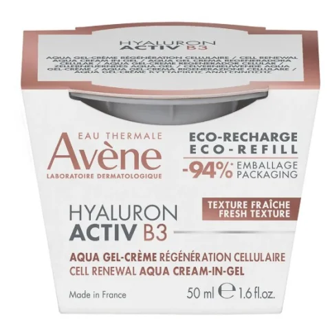 Avene Hyaluron Activ B3 Aqua Gel-Crema Rigenerazione Cellulare formula ricarica 50ml