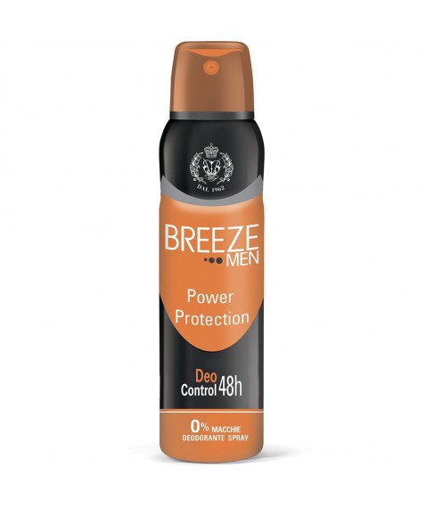 BREEZE MEN Power Protection Dedorante Spray 0% Macchie 150ml