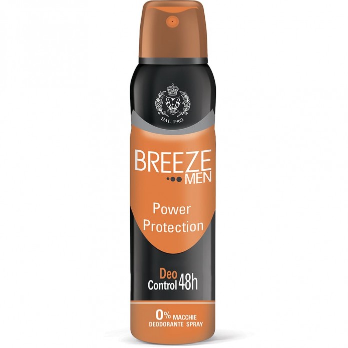 BREEZE MEN Power Protection Dedorante Spray 0% Macchie 150ml