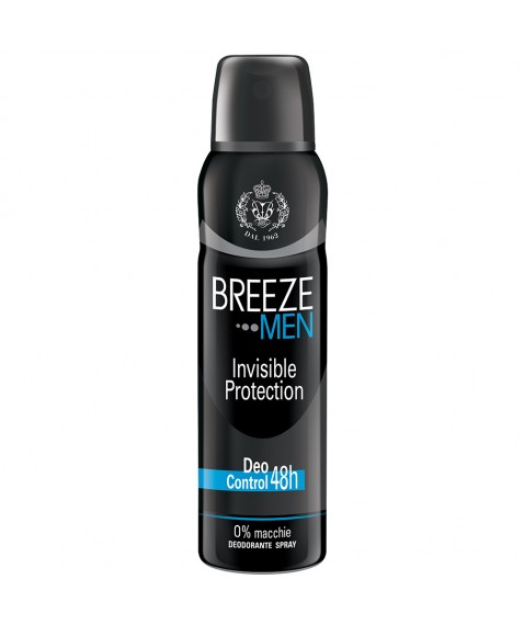 BREEZE MEN Invisible Protection Dedorante Spray 0% Macchie 150ml