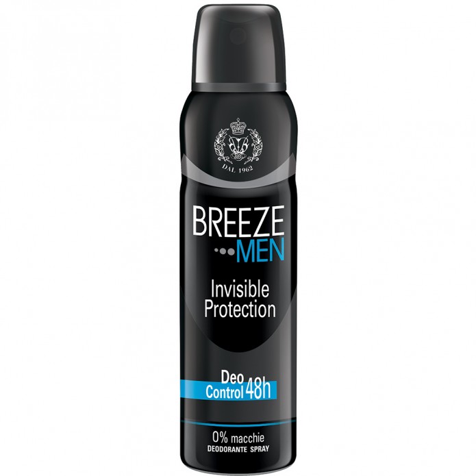 BREEZE MEN Invisible Protection Dedorante Spray 0% Macchie 150ml