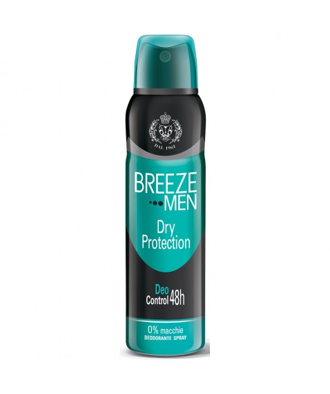 BREEZE MEN Dry Protection Dedorante Spray 0% Macchie 150ml