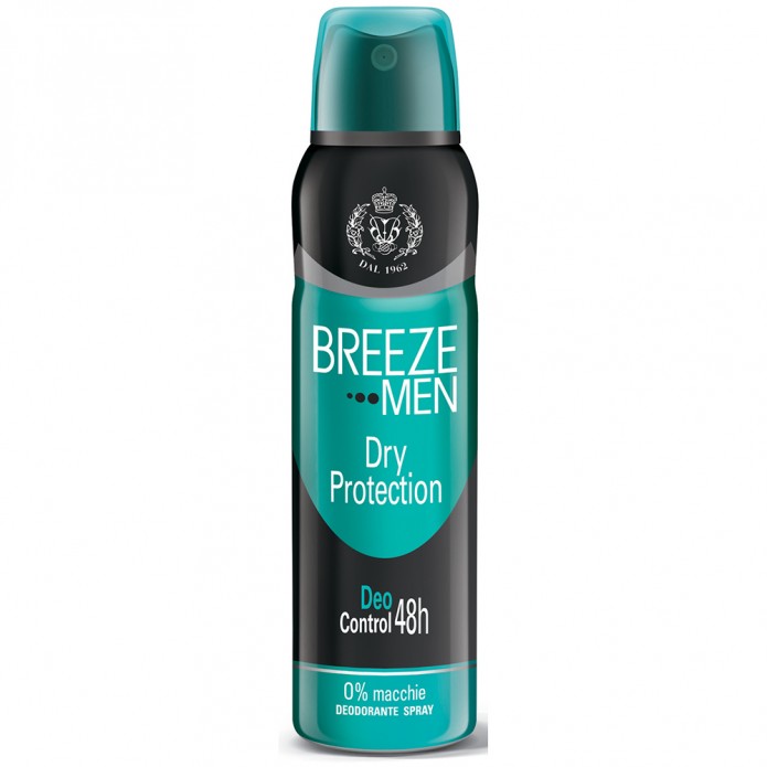 BREEZE MEN Dry Protection Dedorante Spray 0% Macchie 150ml