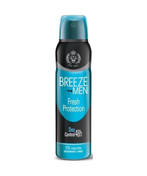 BREEZE MEN Fresh Protection Dedorante Spray 0% Macchie 150ml