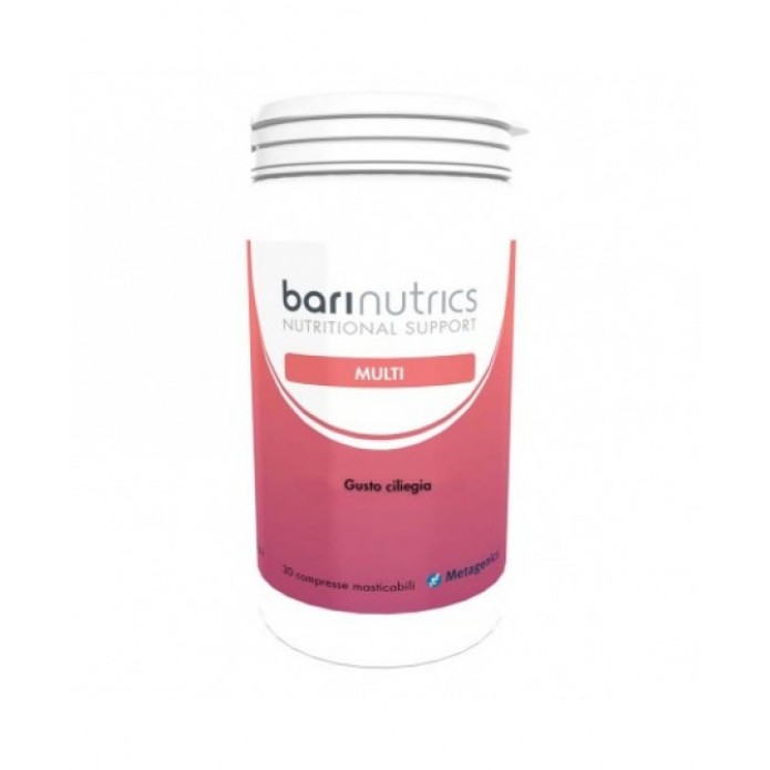 Barinutrics Multi Ciliegia 30 compresse masticabili Integratore di vitamine e minerali a facile assorbimento