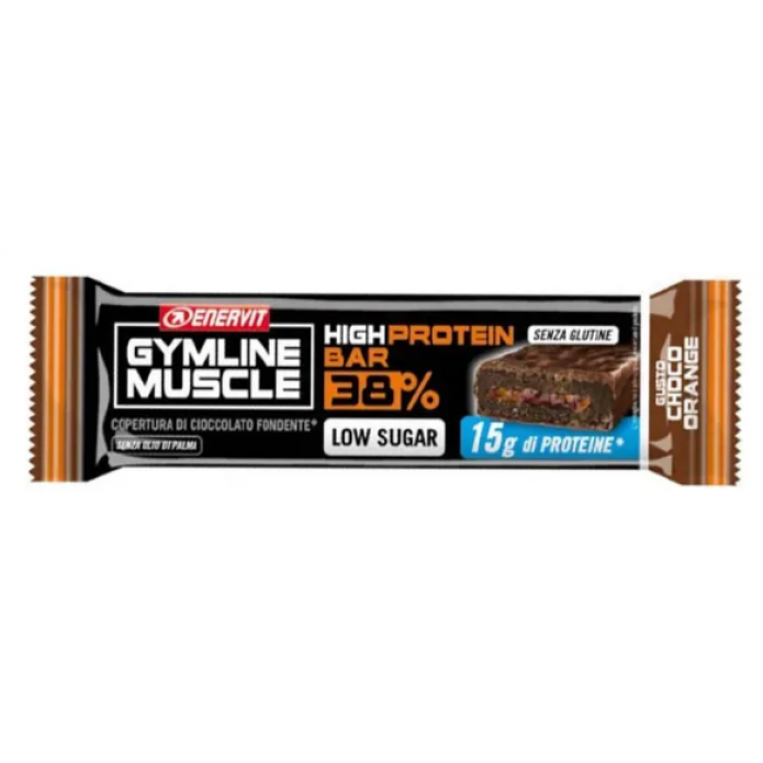 Enervit Gymline Protein Bar 38% Barretta Proteica Cioccolato Fondente Arancia 40 gr