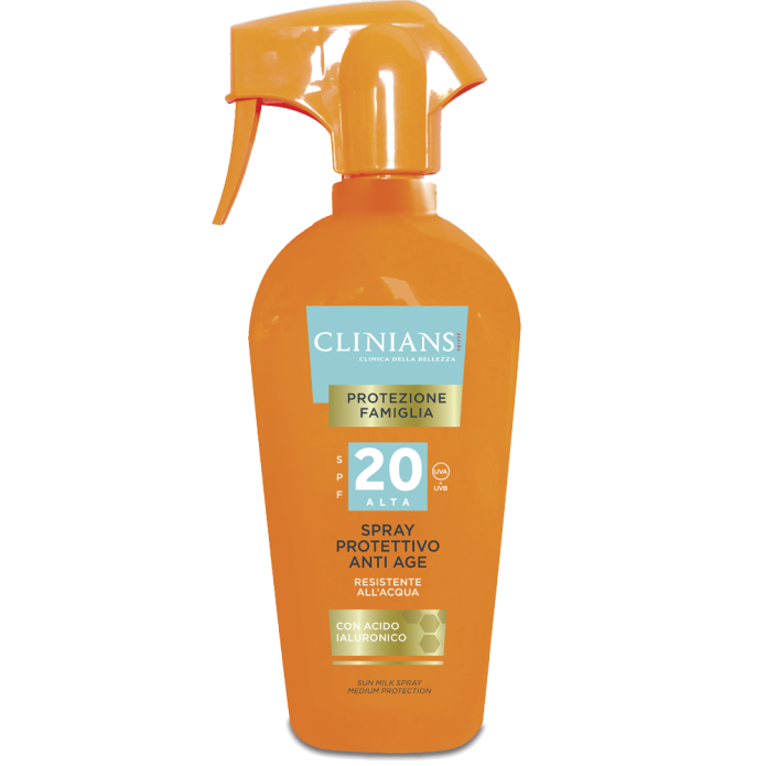 CLINIANS Spray Protettivo SPF 20 Con Acido Ialuronico 250ml