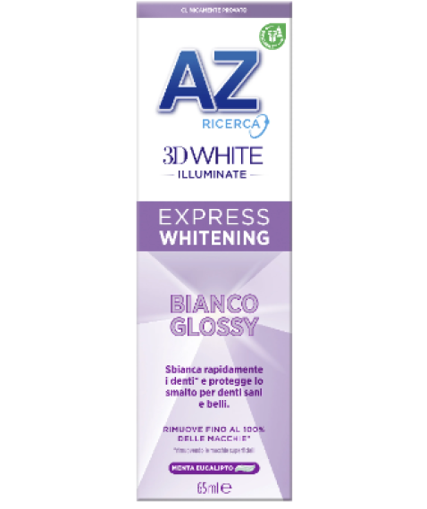 AZ DENTIFRICIO 3D WHITE ILLUMINATE EXPRESS WHITENING BIANCO GLOSSY