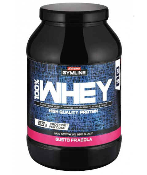 GYMLINE 100% WHEY CONCENTRATE FRAGOLA 900 GR - Integratore Alimentare