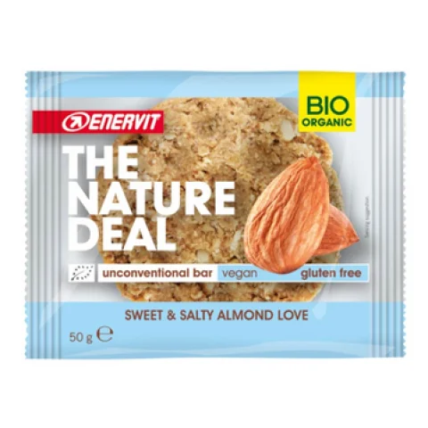 ENERVIT THE NATURE DEAL UNCONVENTIONAL BAR 50 GR SNACK BIOLOGICO GUSTO MANDORLE CARAMELLATE SALATE