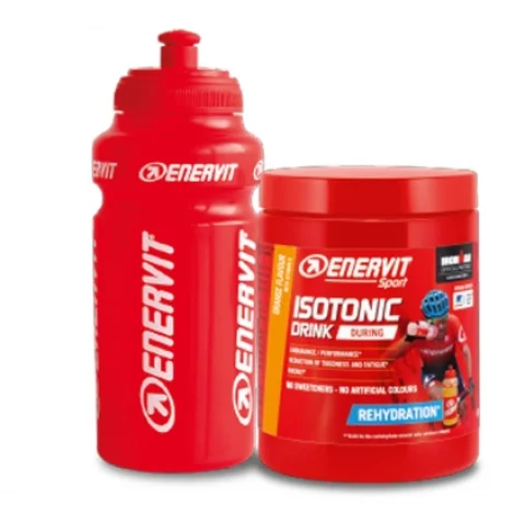 Enervit Isotonic Drink Arancia + Borraccia - Granulato Istantaneo per la Preparazione di una Bevanda a base di Carboidrati e Sali Minerali Enervit Isotonic Drink Arancia + Borraccia - Granulato Istantaneo per la Preparazione di una Bevanda a base di Carboidrati e Sali Minerali