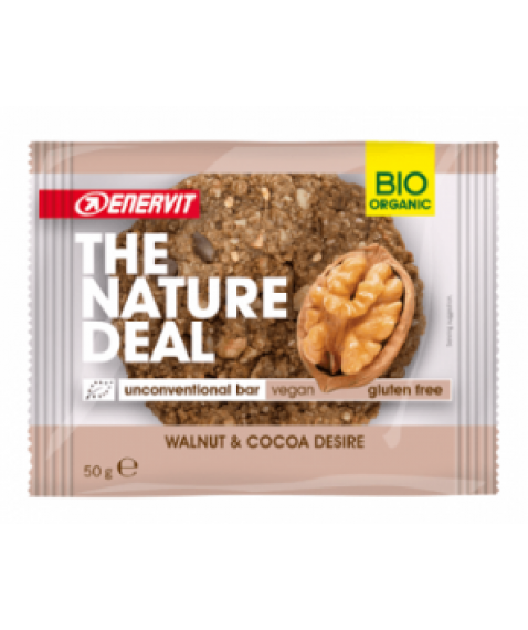 Enervit The Nature Deal Unconventional Bar 50 gr Snack Biologico con noci e fave di cacao