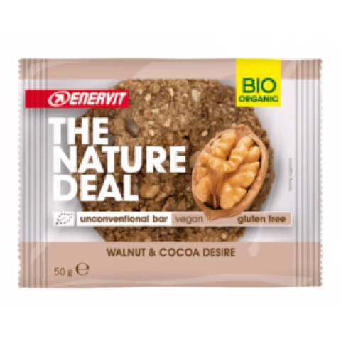 Enervit The Nature Deal Unconventional Bar 50 gr Snack Biologico con noci e fave di cacao