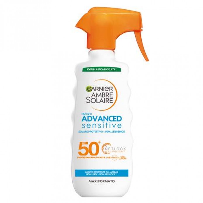 GARNIER AMBRE SOLAIRE Advanced Sensitive Adulti Gachette SPF50+ 300ml