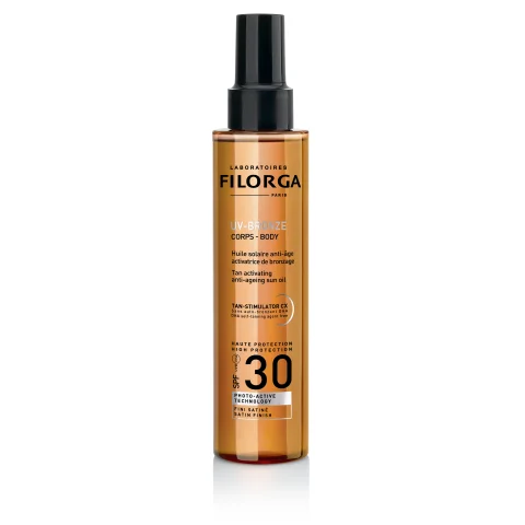 FILORGA UV BRONZE CORPS SPF30+ 150ML  Olio Solare Anti - età Attivatore di Abbronzatura 