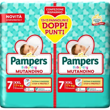 Pampers Baby Dry Mutandino Taglia 7 XXL 17+ kg bipacco 26 pannolini