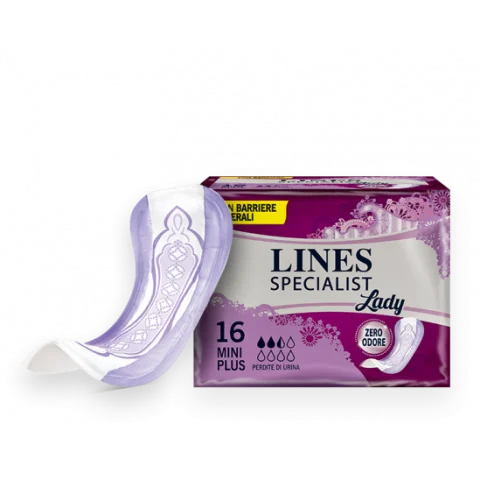 Lines Specialist Mini Plus Lady Assorbenti Femminili 16 Pezzi Lines Specialist Mini Plus Lady Assorbenti Femminili 16 Pezzi