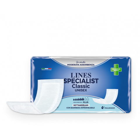 Lines Specialist Assorbenti Rettangolari PLUS Con Barriera 30 Pezzi Lines Specialist Assorbenti Rettangolari PLUS Con Barriera 30 Pezzi