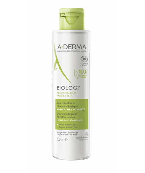 A-Derma Biology Acqua Micellare Idra-Detergente 200 ml - Rimuove il trucco e deterge la pelle del viso