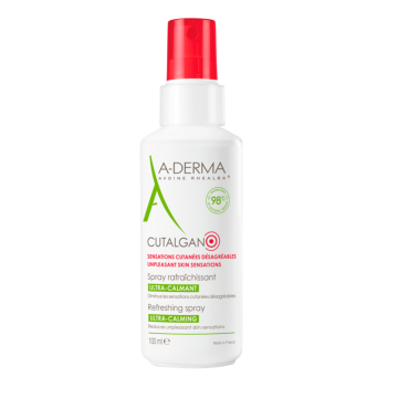 A-Derma Cutalgan Spray Rinfrescante Ultra-Lenitivo 100 ml - Lenisce e rinfresca la pelle in caso di calore cociore o sensazione di disagio