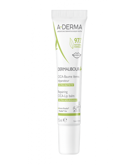 A-Derma Dermalibour+ Balsamo Labbra Ristrutturante 15 ml - Nutre ripara e lenisce