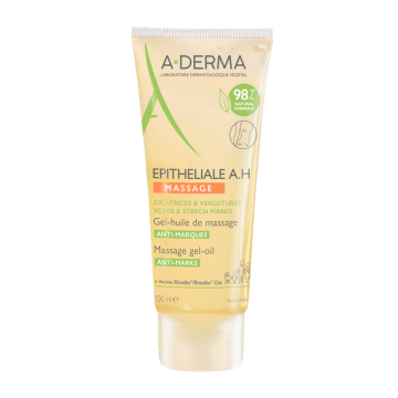 A-Derma Epitheliale A.H Gel-Olio da Massaggio 100 ml - Lenisce la pelle e migliora l'aspetto delle cicatrici e delle smagliature