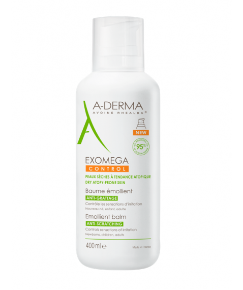 A-Derma Exomega Control Balsamo Emolliente 400 ml - Lenisce il prurito e nutre la pelle