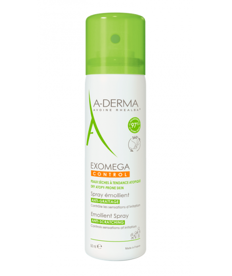 A-Derma Exomega Control Spray Emolliente 50 ml - Lenisce il prurito e nutre la pelle