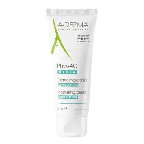 A-Derma Phys-AC Hydra Crema Idratante 40 ml - Idrata la pelle grassa a tendenza acneica sottoposta a trattamenti che la seccano