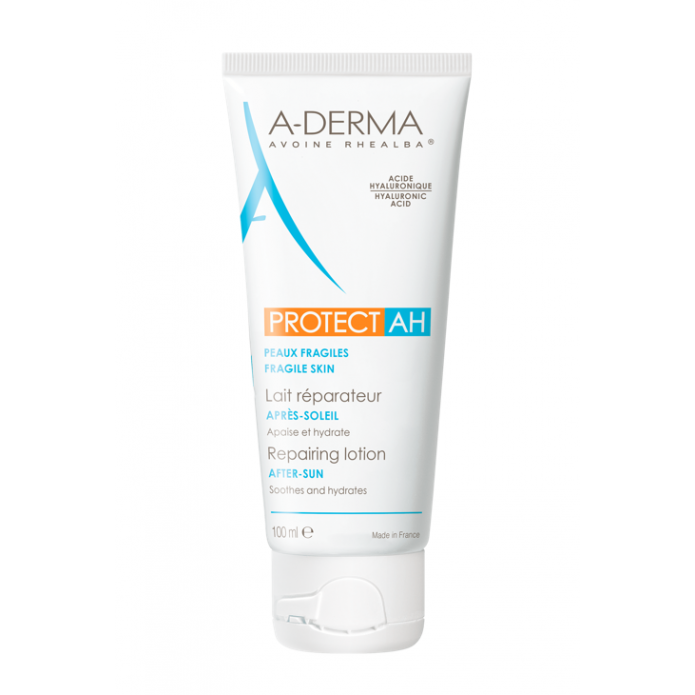 A-Derma Protect AH Latte Ristrutturante Doposole 100 ml - Lenisce idrata e rinforza la pelle fragile dopo l'esposizione