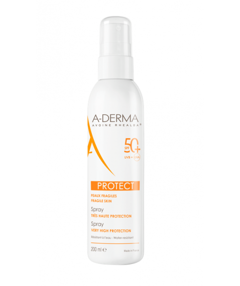 A-Derma Protect Spray Solare SPF 50+ 200 ml - Protezione molto alta