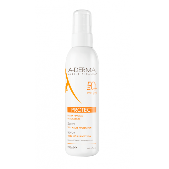 A-Derma Protect Spray Solare SPF 50+ 200 ml - Protezione molto alta