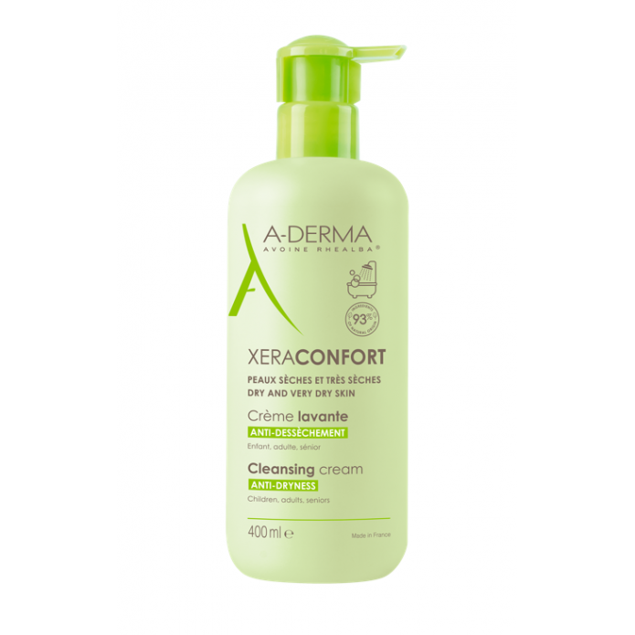 A-Derma Xeraconfort Crema Lavante Anti-Secchezza 400 ml - Deterge nutre e lenisce la pelle da secca a molto secca