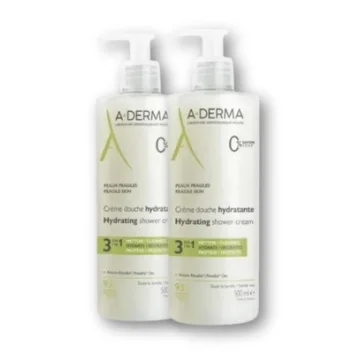 A-Derma Les Indispensables Crema Doccia Idratante Viso Corpo e Capelli Confezione Doppia 2 x 500ml
